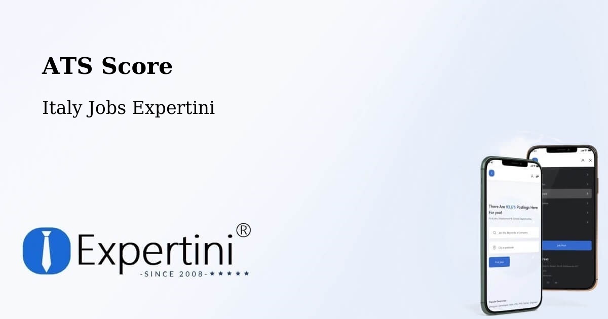 Resume ATS Score & Job Description Match Tool – Fossalunga - Italy Jobs Expertini